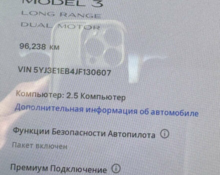 Синий Тесла Модель 3, объемом двигателя 0 л и пробегом 96 тыс. км за 17999 $, фото 16 на Automoto.ua