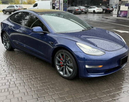 Синий Тесла Модель 3, объемом двигателя 0 л и пробегом 79 тыс. км за 18900 $, фото 3 на Automoto.ua