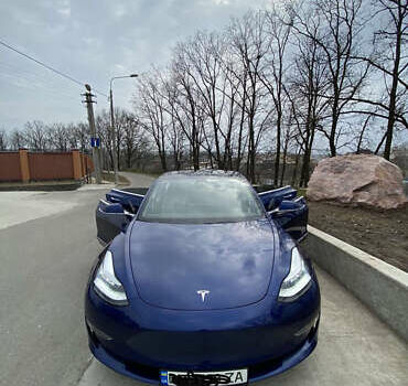 Синий Тесла Модель 3, объемом двигателя 0 л и пробегом 40 тыс. км за 35000 $, фото 1 на Automoto.ua