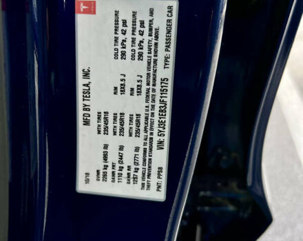 Синій Тесла Модель 3, об'ємом двигуна 0 л та пробігом 100 тис. км за 18500 $, фото 4 на Automoto.ua