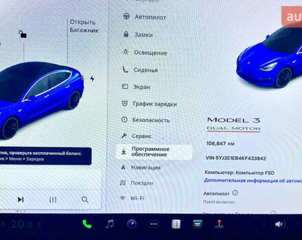Синій Тесла Модель 3, об'ємом двигуна 0 л та пробігом 109 тис. км за 16999 $, фото 11 на Automoto.ua