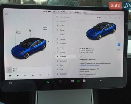 Синий Тесла Модель 3, объемом двигателя 0 л и пробегом 53 тыс. км за 20500 $, фото 14 на Automoto.ua