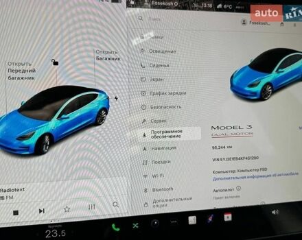 Синій Тесла Модель 3, об'ємом двигуна 0 л та пробігом 108 тис. км за 19100 $, фото 7 на Automoto.ua