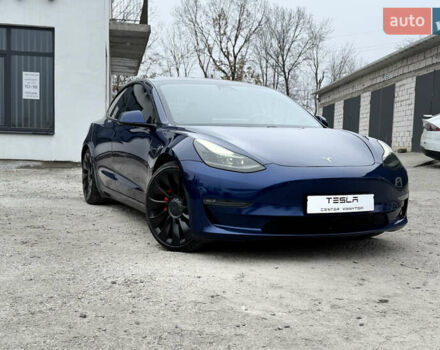 Синий Тесла Модель 3, объемом двигателя 0 л и пробегом 92 тыс. км за 25700 $, фото 3 на Automoto.ua