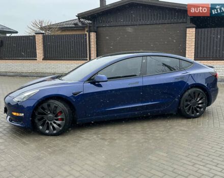 Синий Тесла Модель 3, объемом двигателя 0 л и пробегом 40 тыс. км за 23900 $, фото 3 на Automoto.ua