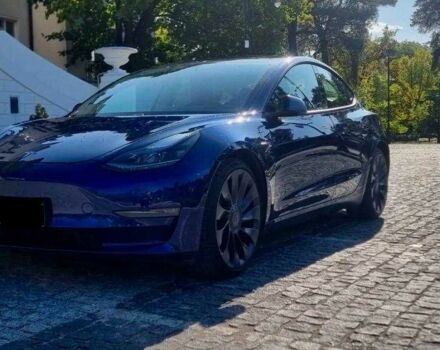 Синий Тесла Модель 3, объемом двигателя 0 л и пробегом 47 тыс. км за 13600 $, фото 2 на Automoto.ua