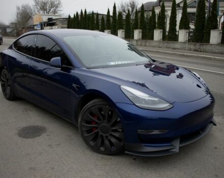 Синій Тесла Модель 3, об'ємом двигуна 0 л та пробігом 74 тис. км за 25700 $, фото 1 на Automoto.ua
