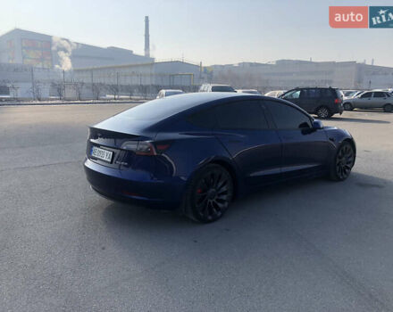 Синий Тесла Модель 3, объемом двигателя 0 л и пробегом 70 тыс. км за 25200 $, фото 3 на Automoto.ua