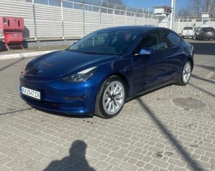 Синий Тесла Модель 3, объемом двигателя 0 л и пробегом 38 тыс. км за 21300 $, фото 1 на Automoto.ua