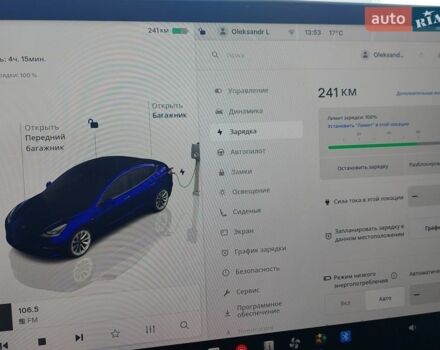Синий Тесла Модель 3, объемом двигателя 0 л и пробегом 78 тыс. км за 18600 $, фото 14 на Automoto.ua