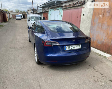Синий Тесла Модель 3, объемом двигателя 0 л и пробегом 65 тыс. км за 25499 $, фото 1 на Automoto.ua