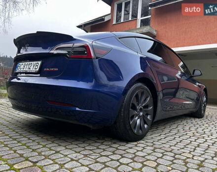 Синий Тесла Модель 3, объемом двигателя 0 л и пробегом 41 тыс. км за 21000 $, фото 1 на Automoto.ua