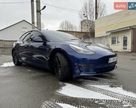 Синий Тесла Модель 3, объемом двигателя 0 л и пробегом 32 тыс. км за 26500 $, фото 2 на Automoto.ua