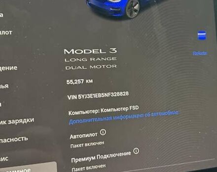 Синий Тесла Модель 3, объемом двигателя 0 л и пробегом 55 тыс. км за 21000 $, фото 14 на Automoto.ua