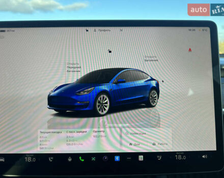 Тесла Модель 3 2022 у Львові на Automoto.ua Синій Тесла Модель 3, об'ємом двигуна 0 л та пробігом 102 тис. км за 19000 $, фото 8 на Automoto.ua