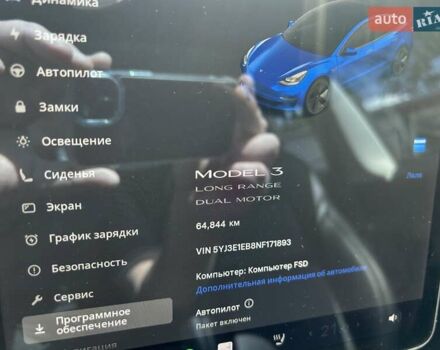 Синий Тесла Модель 3, объемом двигателя 0 л и пробегом 65 тыс. км за 22500 $, фото 8 на Automoto.ua
