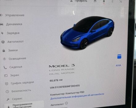Синий Тесла Модель 3, объемом двигателя 0 л и пробегом 60 тыс. км за 22500 $, фото 6 на Automoto.ua