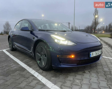 Синий Тесла Модель 3, объемом двигателя 0 л и пробегом 35 тыс. км за 22000 $, фото 1 на Automoto.ua
