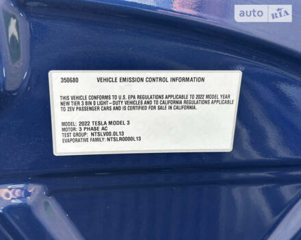 Синій Тесла Модель 3, об'ємом двигуна 0 л та пробігом 5 тис. км за 27700 $, фото 19 на Automoto.ua
