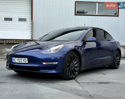 Синий Тесла Модель 3, объемом двигателя 0 л и пробегом 37 тыс. км за 24900 $, фото 2 на Automoto.ua