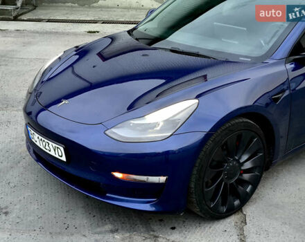 Синий Тесла Модель 3, объемом двигателя 0 л и пробегом 37 тыс. км за 24900 $, фото 3 на Automoto.ua