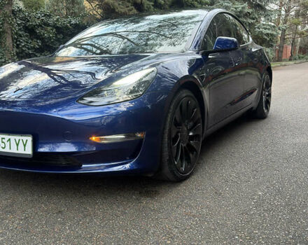 Синий Тесла Модель 3, объемом двигателя 0 л и пробегом 43 тыс. км за 25999 $, фото 1 на Automoto.ua