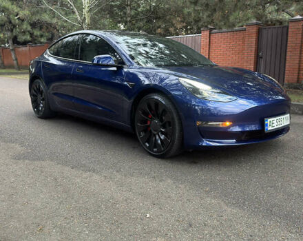 Синий Тесла Модель 3, объемом двигателя 0 л и пробегом 43 тыс. км за 25999 $, фото 3 на Automoto.ua