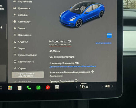 Синий Тесла Модель 3, объемом двигателя 0 л и пробегом 43 тыс. км за 25999 $, фото 10 на Automoto.ua
