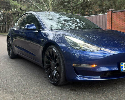 Синий Тесла Модель 3, объемом двигателя 0 л и пробегом 43 тыс. км за 25999 $, фото 2 на Automoto.ua