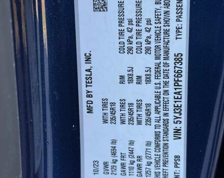 Синій Тесла Модель 3, об'ємом двигуна 0 л та пробігом 21 тис. км за 20999 $, фото 71 на Automoto.ua