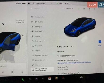Синій Тесла Модель 3, об'ємом двигуна 0 л та пробігом 21 тис. км за 20999 $, фото 123 на Automoto.ua