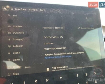 Синій Тесла Модель 3, об'ємом двигуна 0 л та пробігом 51 тис. км за 11500 $, фото 6 на Automoto.ua