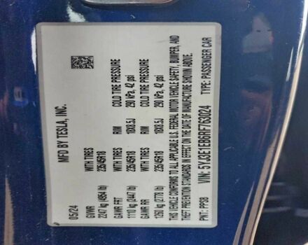 Синий Тесла Модель 3, объемом двигателя 0 л и пробегом 51 тыс. км за 9900 $, фото 12 на Automoto.ua