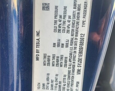 Синій Тесла Модель 3, об'ємом двигуна 0 л та пробігом 27 тис. км за 29000 $, фото 21 на Automoto.ua