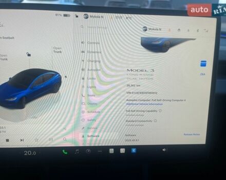 Синій Тесла Модель 3, об'ємом двигуна 0 л та пробігом 27 тис. км за 29000 $, фото 23 на Automoto.ua
