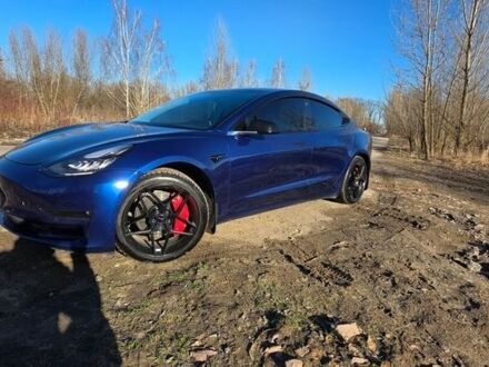 Синий Тесла Модель 3, объемом двигателя 0 л и пробегом 97 тыс. км за 16600 $, фото 1 на Automoto.ua