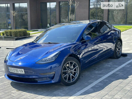 Синий Тесла Модель 3, объемом двигателя 0 л и пробегом 74 тыс. км за 27500 $, фото 1 на Automoto.ua