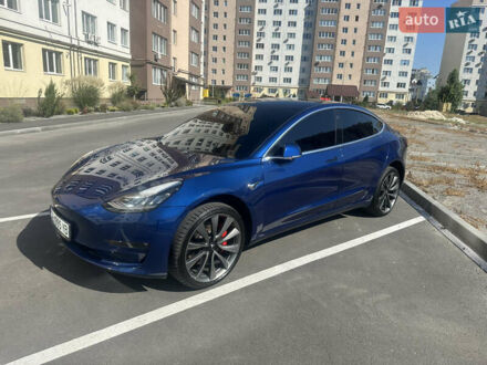 Синий Тесла Модель 3, объемом двигателя 0 л и пробегом 69 тыс. км за 20999 $, фото 1 на Automoto.ua