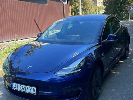 Синий Тесла Модель 3, объемом двигателя 0 л и пробегом 42 тыс. км за 18500 $, фото 1 на Automoto.ua