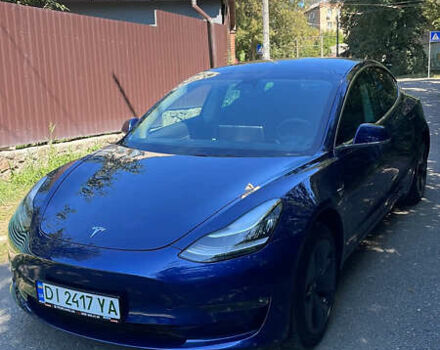 Синий Тесла Модель 3, объемом двигателя 0 л и пробегом 42 тыс. км за 18500 $, фото 1 на Automoto.ua