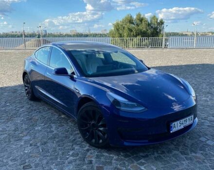 Синий Тесла Модель 3, объемом двигателя 0 л и пробегом 92 тыс. км за 394 $, фото 1 на Automoto.ua