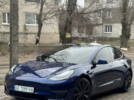 Синий Тесла Модель 3, объемом двигателя 0 л и пробегом 60 тыс. км за 21500 $, фото 1 на Automoto.ua