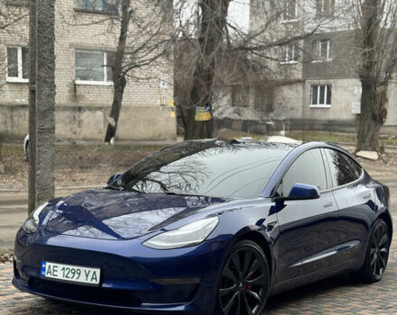 Синий Тесла Модель 3, объемом двигателя 0 л и пробегом 60 тыс. км за 21500 $, фото 1 на Automoto.ua