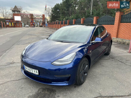 Синий Тесла Модель 3, объемом двигателя 0 л и пробегом 37 тыс. км за 24500 $, фото 1 на Automoto.ua