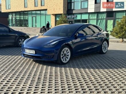 Синий Тесла Модель 3, объемом двигателя 0 л и пробегом 97 тыс. км за 18500 $, фото 1 на Automoto.ua