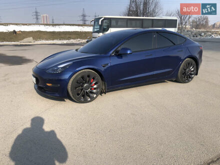Тесла Модель 3 2021 у Дніпро (Дніпропетровську) на Automoto.ua Синій Тесла Модель 3, об'ємом двигуна 0 л та пробігом 57 тис. км за 28000 $, фото 1 на Automoto.ua