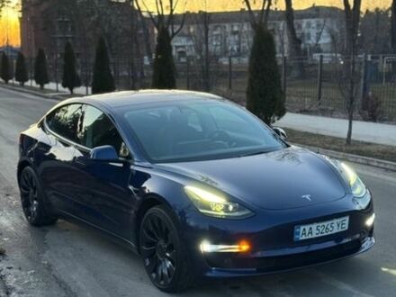 Синий Тесла Модель 3, объемом двигателя 0 л и пробегом 33 тыс. км за 23400 $, фото 1 на Automoto.ua