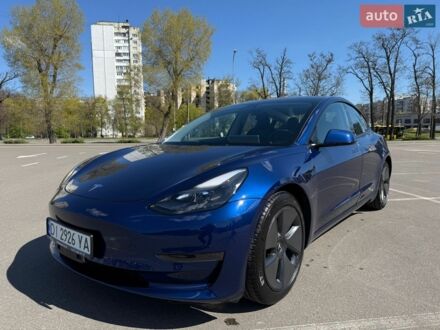 Синий Тесла Модель 3, объемом двигателя 0 л и пробегом 60 тыс. км за 23000 $, фото 1 на Automoto.ua