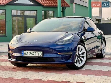 Тесла Модель 3 2021 у Києві на Automoto.ua Синій Тесла Модель 3, об'ємом двигуна 0 л та пробігом 44 тис. км за 20900 $, фото 1 на Automoto.ua