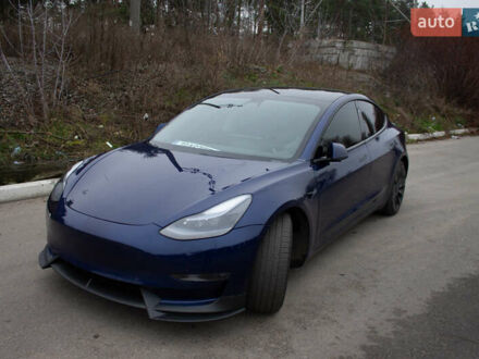 Синій Тесла Модель 3, об'ємом двигуна 0 л та пробігом 74 тис. км за 25700 $, фото 1 на Automoto.ua